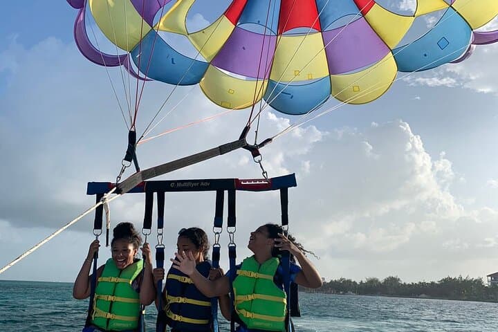 Parasailing Above the Caribbean Sea — Ambergris Caye Aerial Tour photo 2