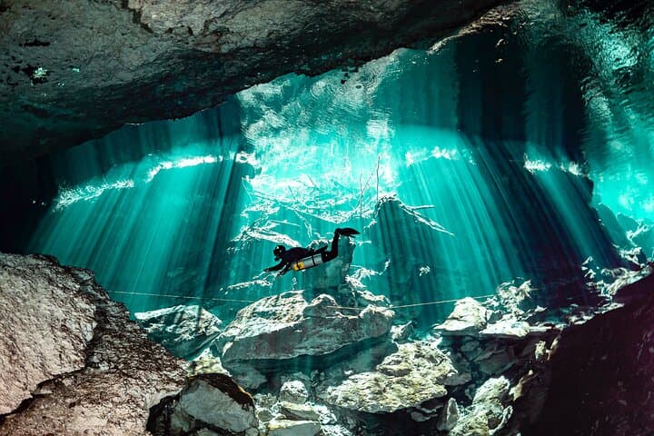 Private Cenote Scuba Diving Near Playa del Carmen — 2-Tank Guided Dive