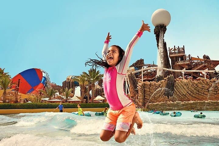 Yas Waterworld Abu Dhabi Ticket — Pearl-Diving Themed Waterpark with 40+ Rides