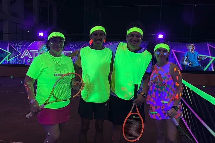 Glow Night Tennis: Private Black-Light Session at RN Tennis Center, Playa Mujeres photo 3