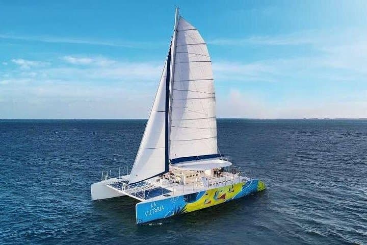 Catamaran to Isla Mujeres: Snorkel, Beach Club & Open Bar Day Trip from Cancun photo 1