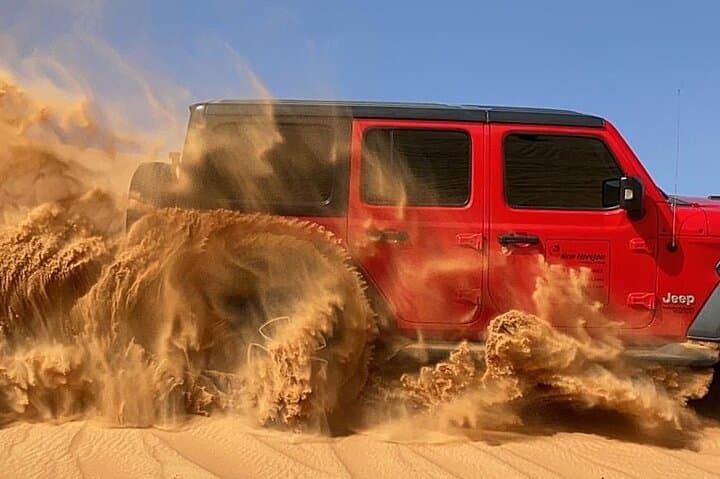 Evening Flip-Top Jeep Desert Safari in Dubai: Dune Bashing, Camel Ride & BBQ photo 6