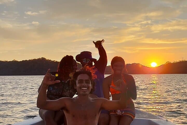 Private 4-Hour Sunset Boat Tour from Playa del Coco — Snorkel Monkey Rock & Sunset Dining