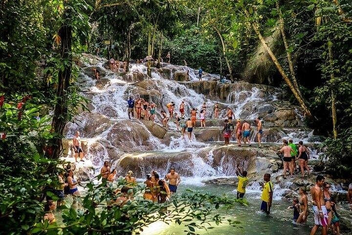 One-Day Adventure at Dunn's River Falls: Zipline, Bamboo Rafting & Horseback Swim photo 2