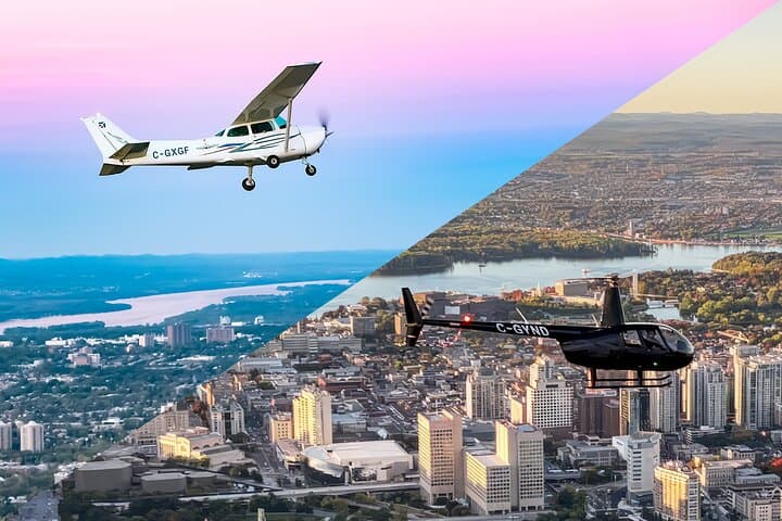 Pilot for a Day Duo in Gatineau-Ottawa: Fly an R44 Helicopter and Cessna 172