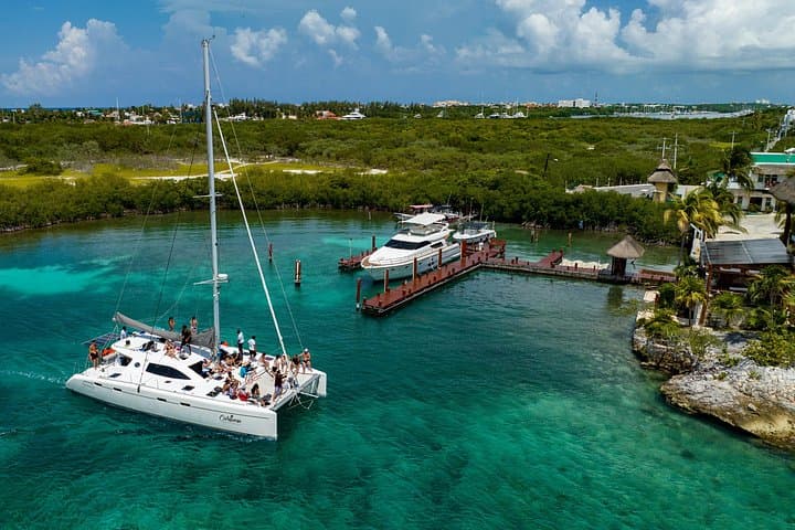 Full-Day Isla Mujeres Catamaran: Snorkel, Beach Club & Sunset from Cancun photo 1