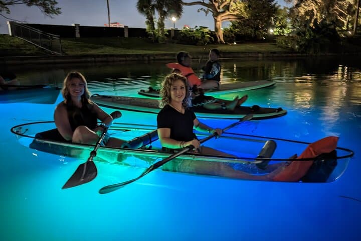Orlando LED Glow Sunset Paddle: Clear Kayak & Champagne on Lake Ivanhoe photo 4