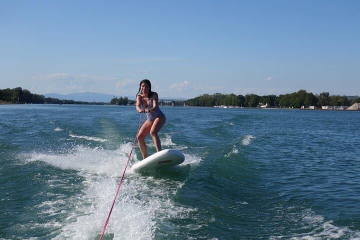 Hydrofoil and Surfing on the Rhine: Foiling Behind a Basel Motorboat photo 6