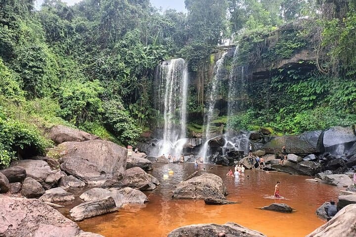 Phnom Kulen Waterfall, Kbal Spean & Reclining Buddha: A Siem Reap Day Trek