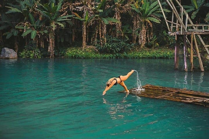 Vang Vieng Tour A: Blue Lagoon 3, Caves, Zipline & River Kayak Day Trip photo 3