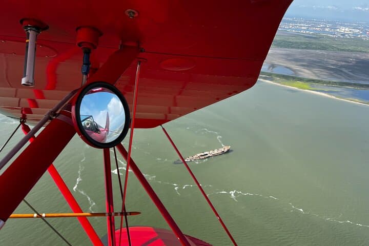 Bolivar Point Lighthouse Biplane Tour — Open-Cockpit Flight over Galveston photo 2
