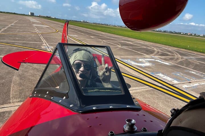 Open-Cockpit Biplane Tour Over Galveston & Bolivar Peninsula photo 5