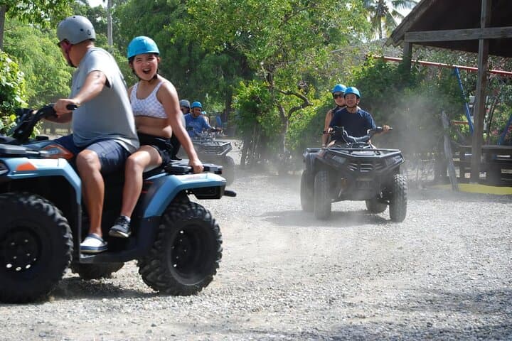 ATV Adventure in Puerto Plata: 300cc Quad Riverbed Tour & Pool Zip Line