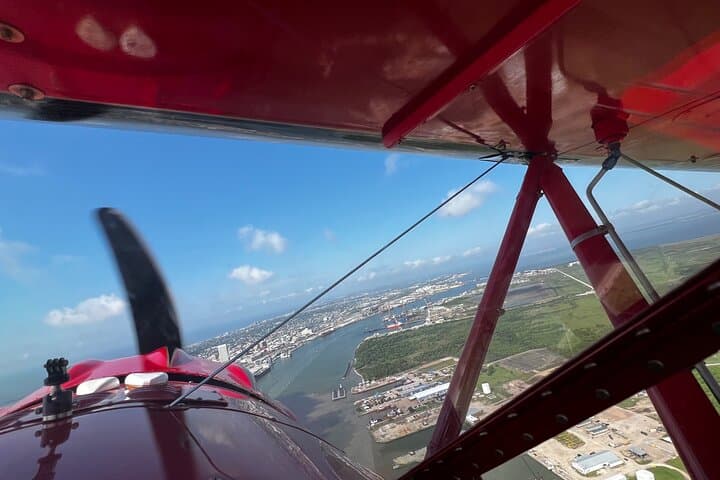 Open-Cockpit Biplane Ride Over Galveston — 20-Min Aerial Tour of Pleasure Pier & Battleship Texas photo 5