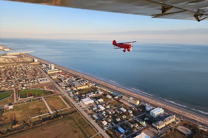 Bolivar Point Lighthouse Biplane Tour — Open-Cockpit Flight over Galveston photo 6