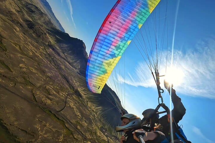 Tandem Paragliding Over Reykjavik Lava Fields — Blue Mountains Tandem Flight
