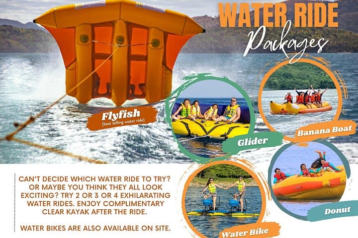 Coron Water Ride Thrills: Banana Boat, Flyfish & Clear Kayak at Royal Island photo 1
