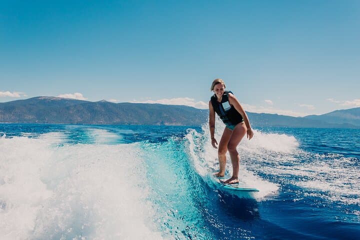 Experience Lake Tahoe Like Never Before: Private Wakesurf and Wakeboard Boat Charter