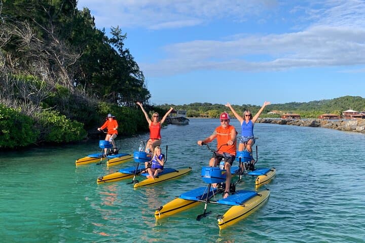 Hydrobike, Reef Snorkel & Private Island Beach Break on Roatán's French Cay