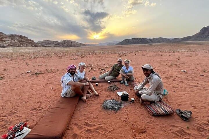 Wadi Rum Full-Day Jeep Tour with Sunset and Bedouin Camp Overnight