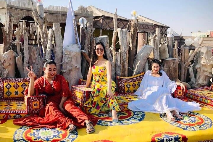 Qatar Desert Sunset: Camel Ride, Dune Bashing & Arabic Carpet Tea Experience photo 4
