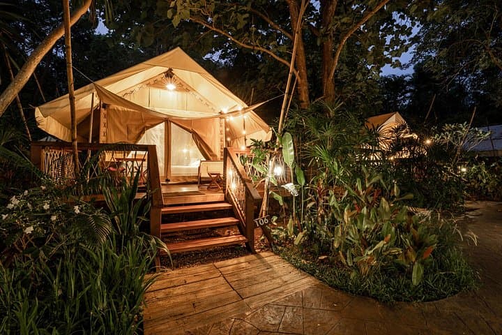 Glamping Kanchanaburi & Erawan Falls: 2-Day Jungle Camp, Train Market & Floating Market photo 4