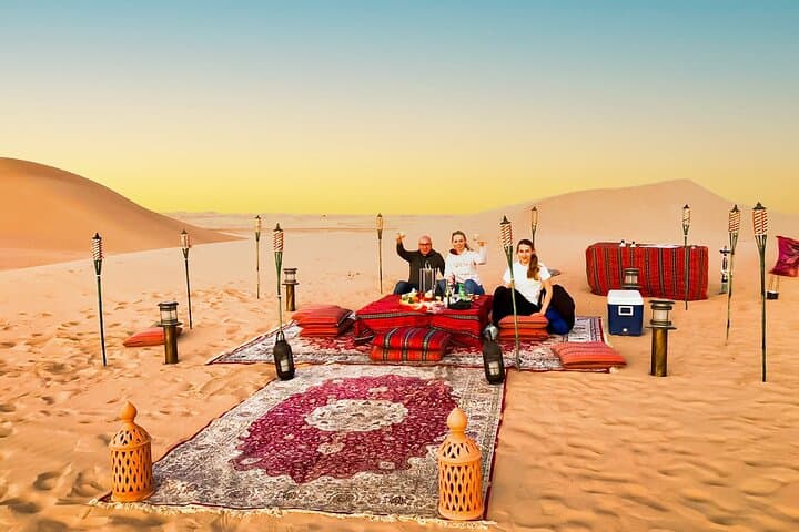 Romantic Private Dune Dinner in Abu Dhabi — Sunset Desert Safari & Private BBQ