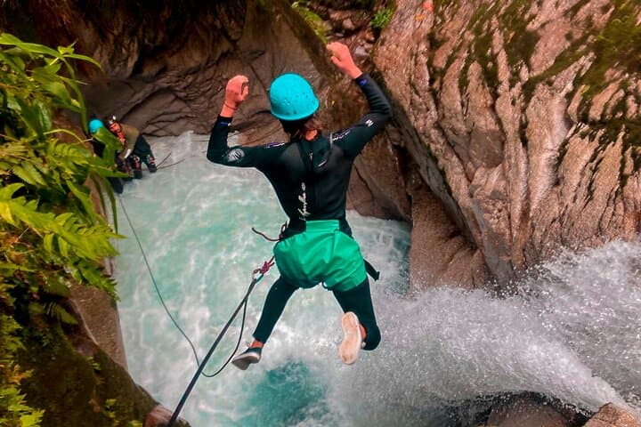 Extreme Canyoning in Cashaurco Canyon, Baños — Rappels, Jumps & Jungle Rivers