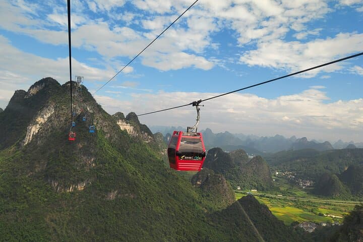 Yangshuo Yulong Bamboo Raft & Ruyi Peak Cable Car Day Tour — From Yangshuo