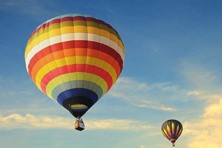 Sunrise Hot Air Balloon Over Margham Desert with Traditional Arabic Breakfast photo 1