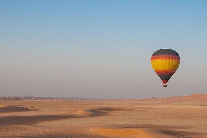 Sunrise Hot Air Balloon Over Margham Desert with Traditional Arabic Breakfast photo 3