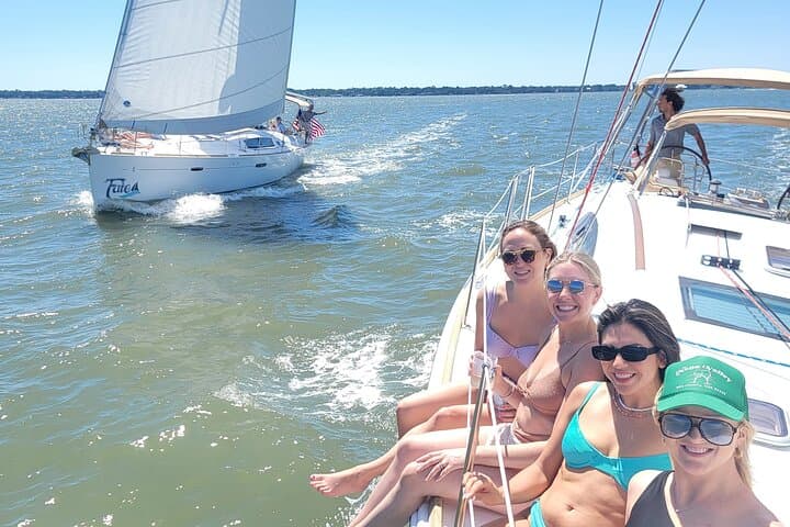 Private Morning Sail on Mystique — Charleston Dolphin Watching & Harbor History Cruise