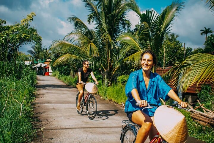 Can Tho Cycling Through Village, Dragon-Fruit Gardens and Local Ferry
