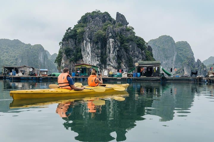 Full-Day Private Ha Long Bay Cruise from Hanoi — Caves, Titop & Sunset Party photo 3
