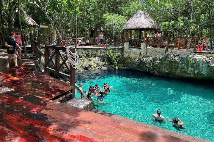 Swim Three Cenotes and a Lagoon: Full-Day Riviera Maya Cenote Tour
