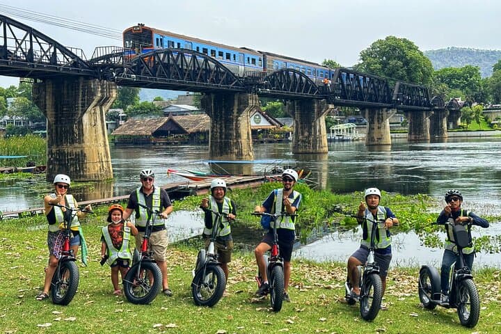 E-Scooter Through Kanchanaburi Rice Fields to the River Kwai Bridge