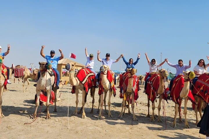 Qatar Desert Sunset: Camel Ride, Dune Bashing & Arabic Carpet Tea Experience photo 5