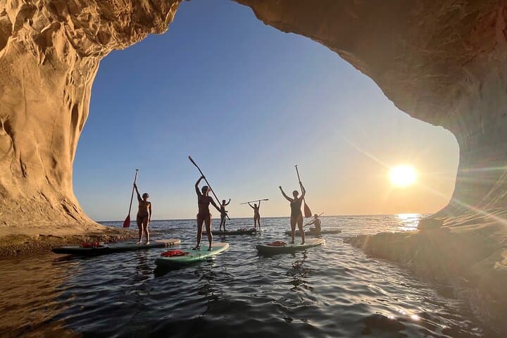 SUP Sunset Paddling to Ta Marija Caves — Gnejna Bay Evening Tour photo 1