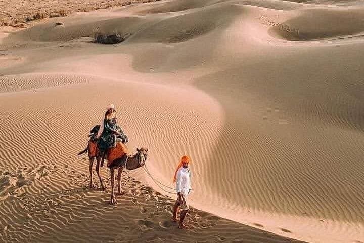 Jodhpur Desert Camel and Jeep Safari: Osian Sunset Tour with Rajasthani Dinner