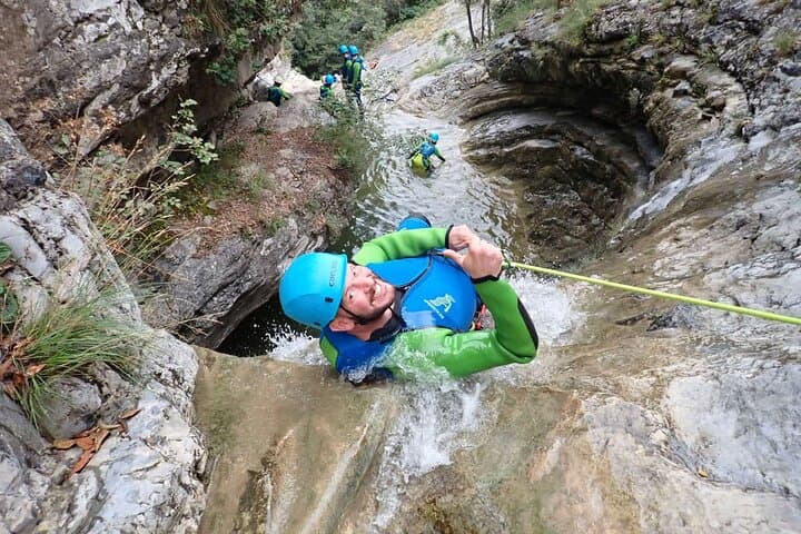 Vione Canyoning: Lake Garda 45m Abseil and 8m Jump Adventure photo 4