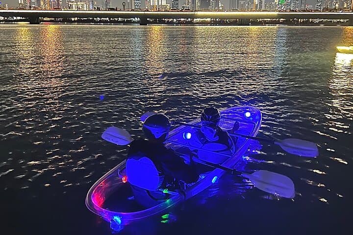 Night Kayaking in Dubai: Paddle Transparent Kayaks Under the Burj Khalifa photo 3