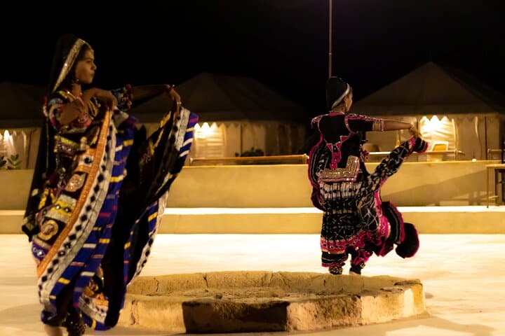Half-Day Sunset Camel Safari & Musical Evening in Jaisalmer's Thar Desert