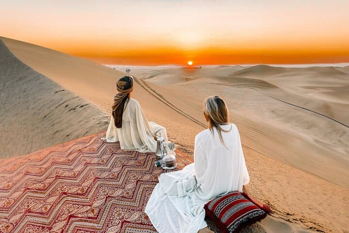 Abu Dhabi Sunrise Desert Safari — Early-Morning Dunes, Arabic Coffee & Camel Ride photo 1
