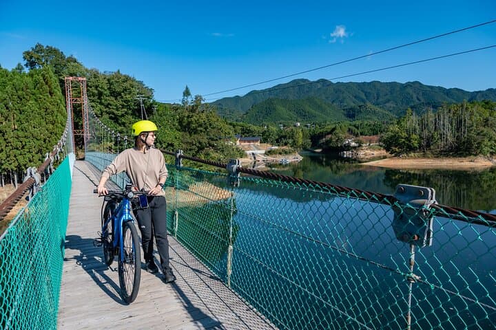 Explore Yoshino by E-Bike: Waterfalls, Tsuburo Lake & Timber Market