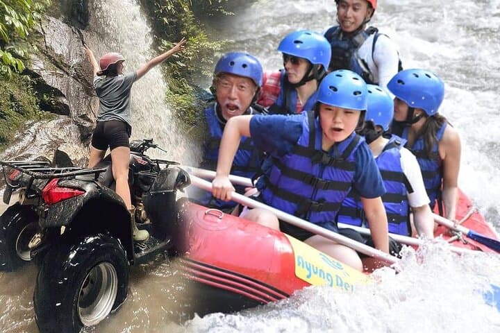 Quad Bike and Ayung River Rafting Adventure in Ubud — ATV, Tunnel & Waterfall Combo
