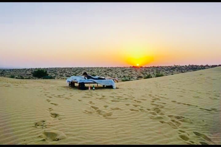 Overnight Thar Desert Safari from Jaisalmer: Private Camel Ride, Dinner & Stargazing photo 3