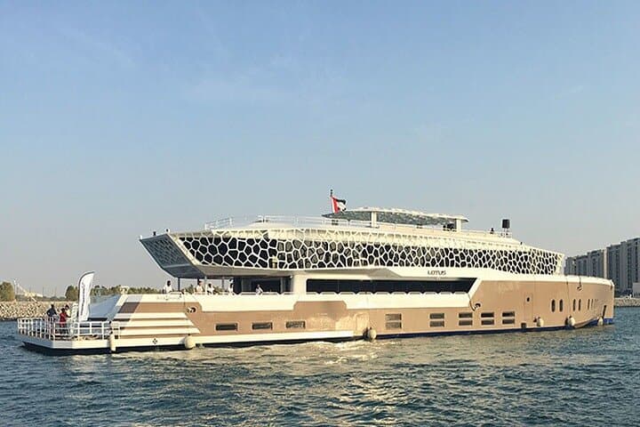 Dubai Mega Yacht Dinner Cruise: 7-Star Buffet & Sunset Marina Tour