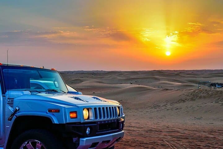 Dubai Evening Desert Safari: Private Sunset Dune Bashing, Dinner & Cultural Show photo 3