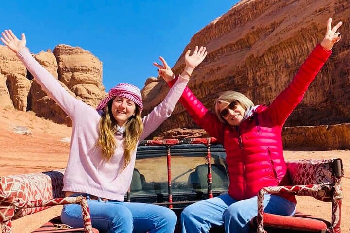 Wadi Rum Overnight Jeep Tour — 1 Day/1 Night Bedouin Camp & Rock Bridges