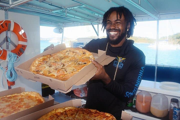 St. James Snorkel & Pizza Pi Lunch: Morning Reef Swim and Pizza Pi Delivery